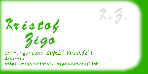 kristof zigo business card